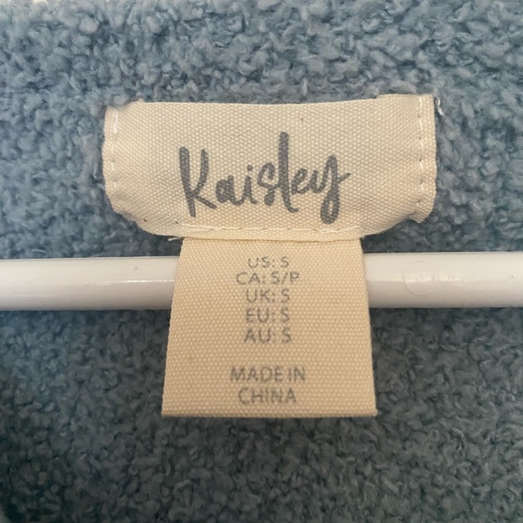 Fuzzy Soft Oversized Blue Knit Sweater - Picture 3 of 5